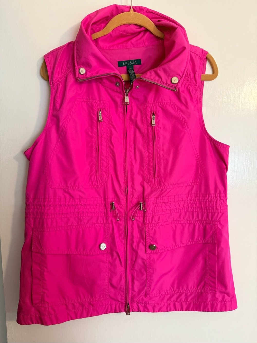 Lauren Ralph Lauren Hot Pink Utility Vest